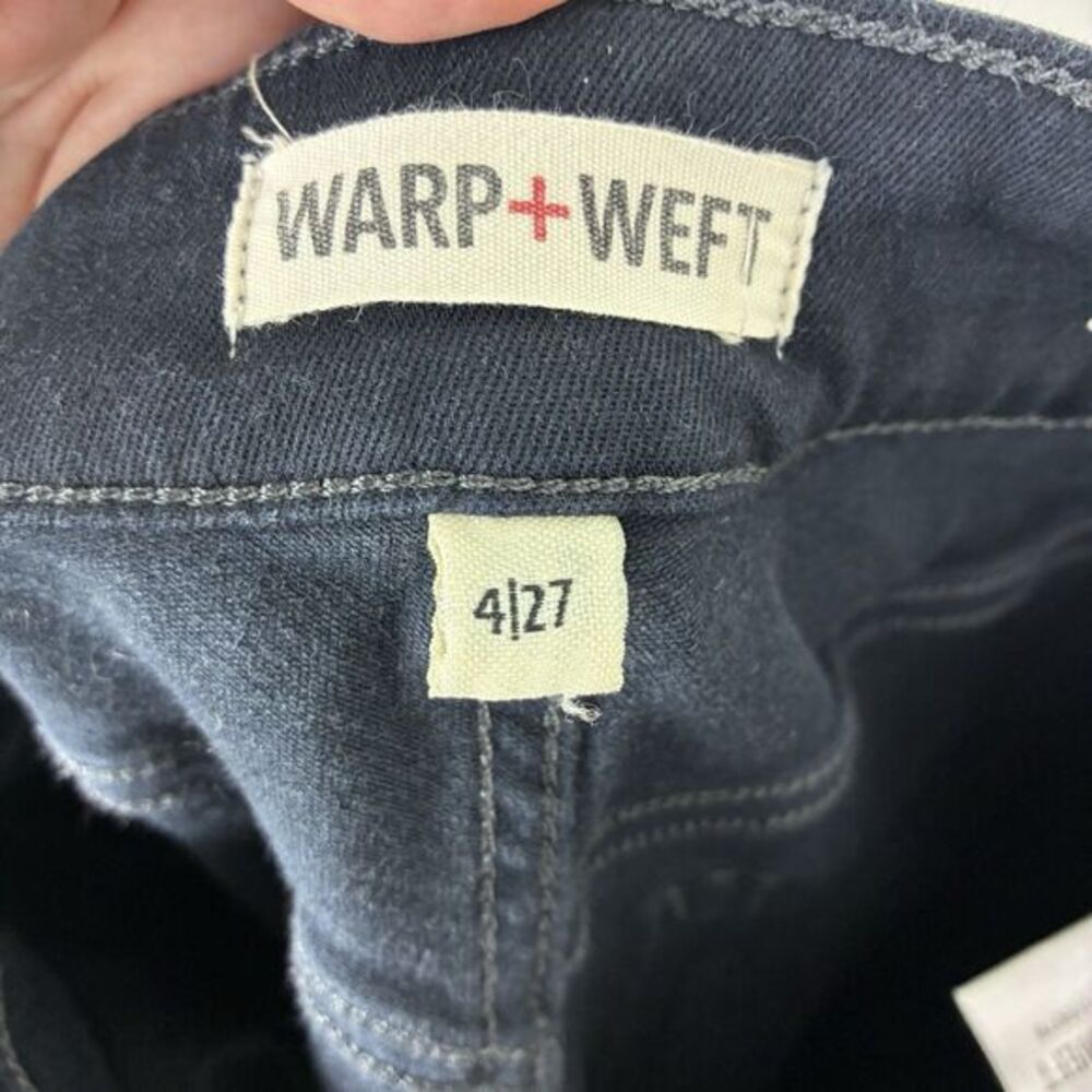 Warp + Weft Women's JFK Skinny Jeans Sz‎ 27 Black Wax Finish Club Concert Party - Picture 5 of 8